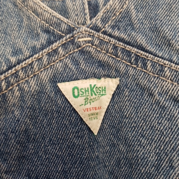 Oshkosh B'gosh boys size 4T shortall jean short overalls VGUC - Picture 3 of 4